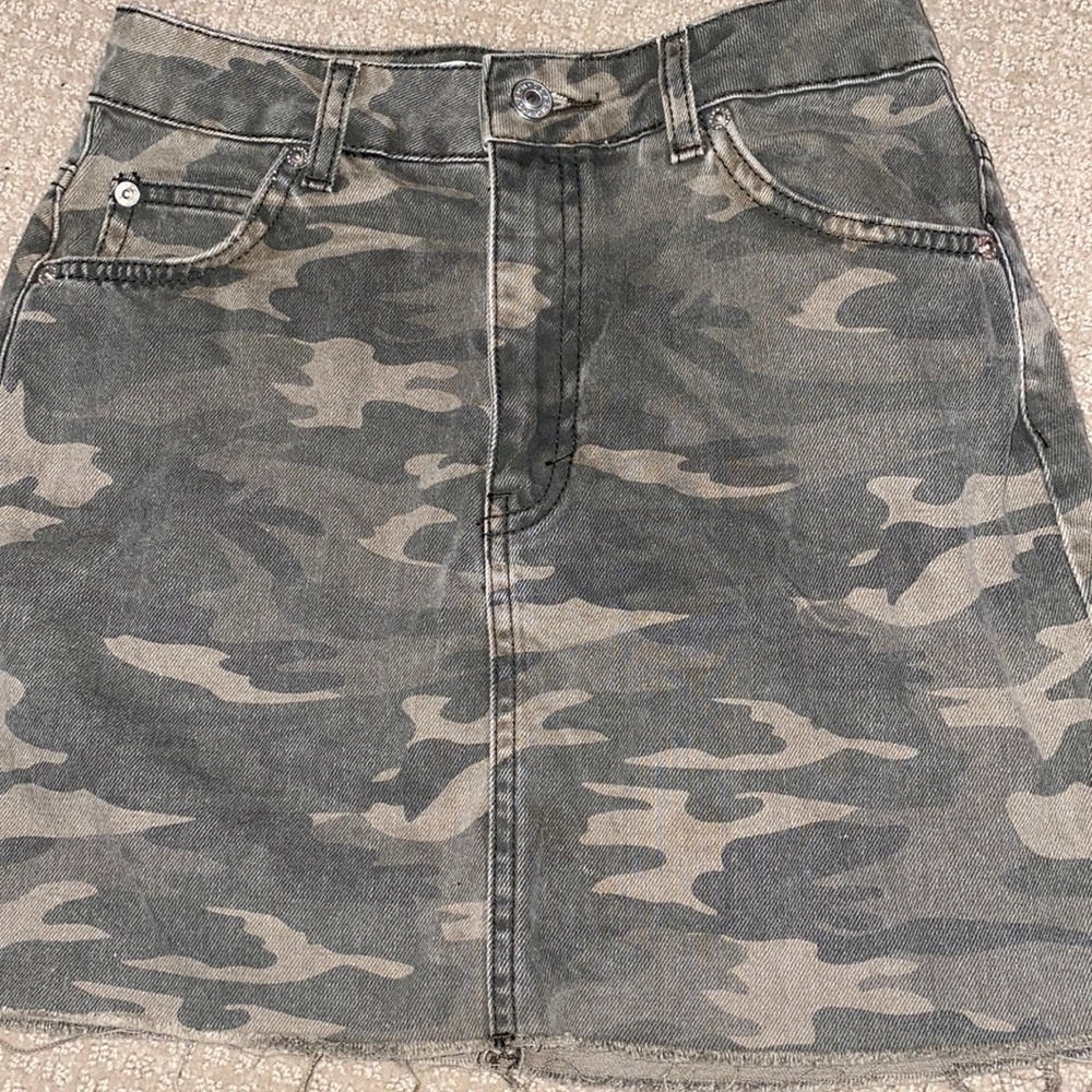 Camo Jean Skirt